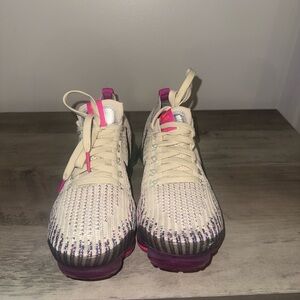 Nike Vapormax Women's Cream and Purple Sneakers
